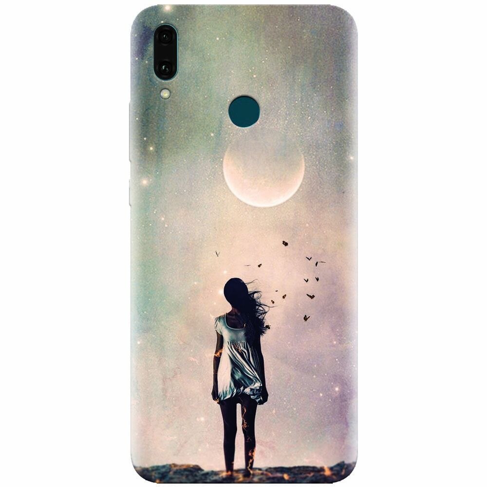 Husa silicon pentru Huawei Y9 2019, Alone Woman Cgi Hd K