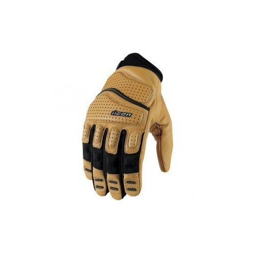 Manusi piele moto Icon Superduty 2 culoare maro/negru marime L