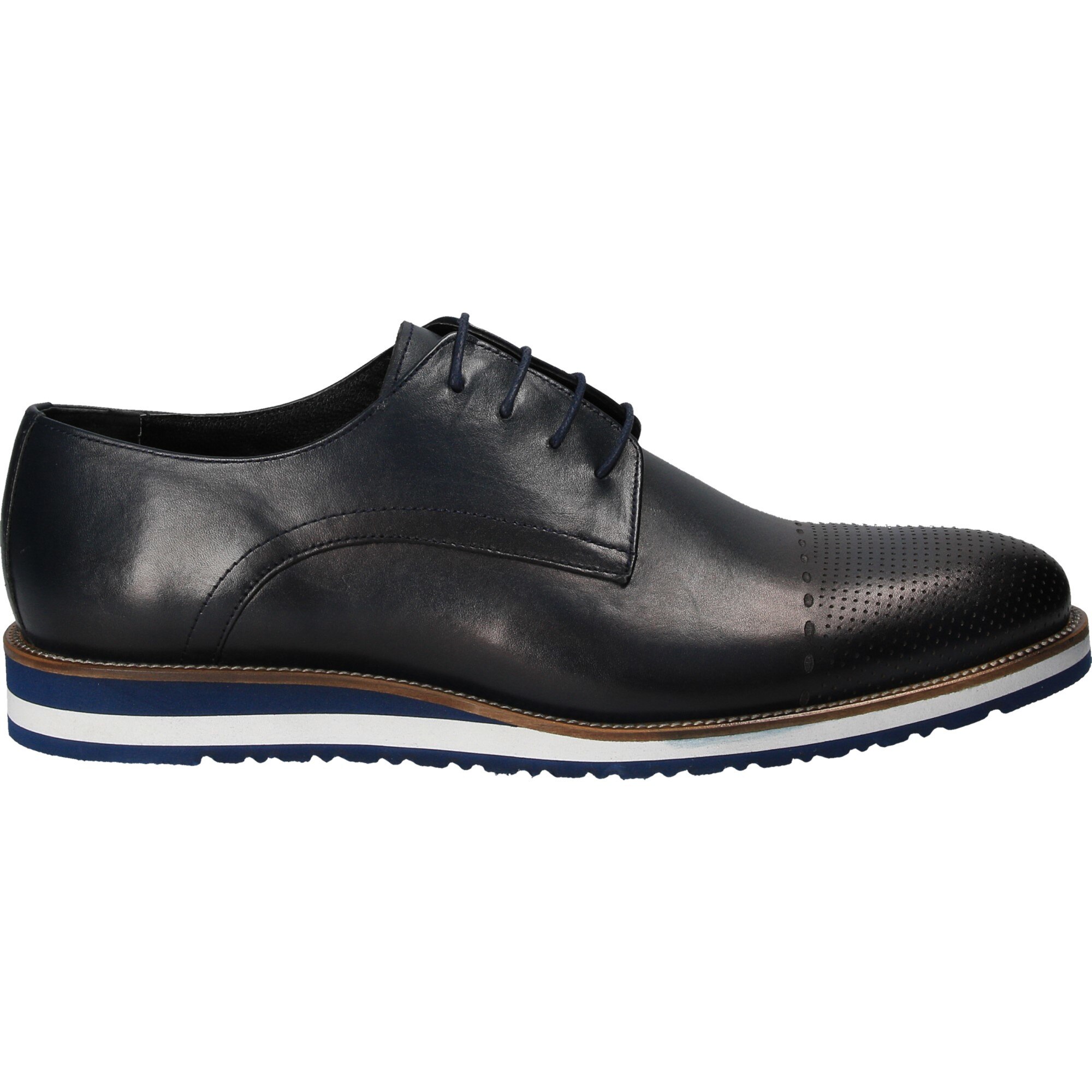 Pantofi Barbati, din piele, Davinci,albastru,marimea 42