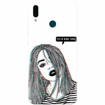 Husa silicon pentru Huawei Y9 2019, Im A Bad Girl Husa silicon pentru Huawei Y9 2019, Im A Bad Girl