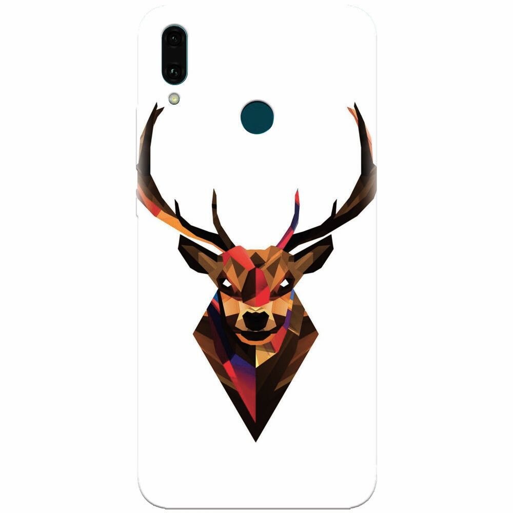 Husa silicon pentru Huawei Y9 2019, Geometric Tibetan Antelope