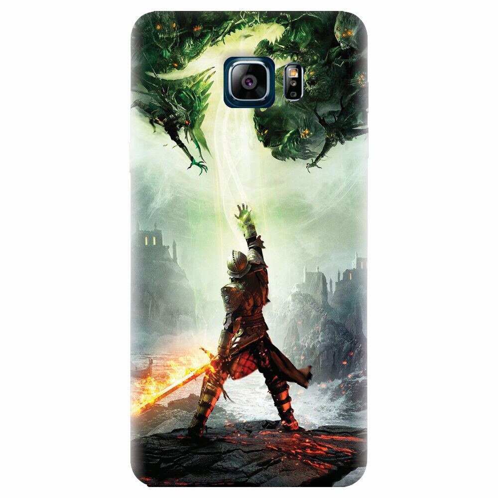 Husa silicon pentru Samsung Galaxy Note 5, Green Dragon