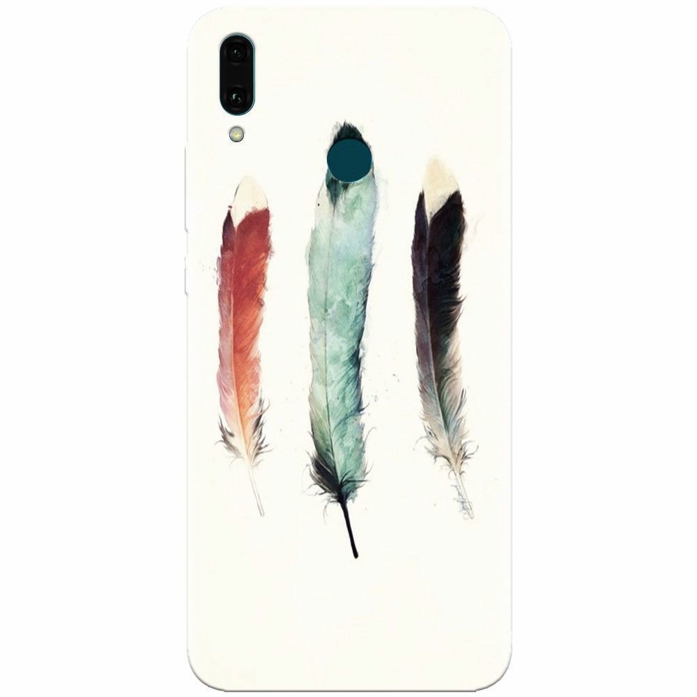 Husa silicon pentru Huawei Y9 2019, Three Feathers