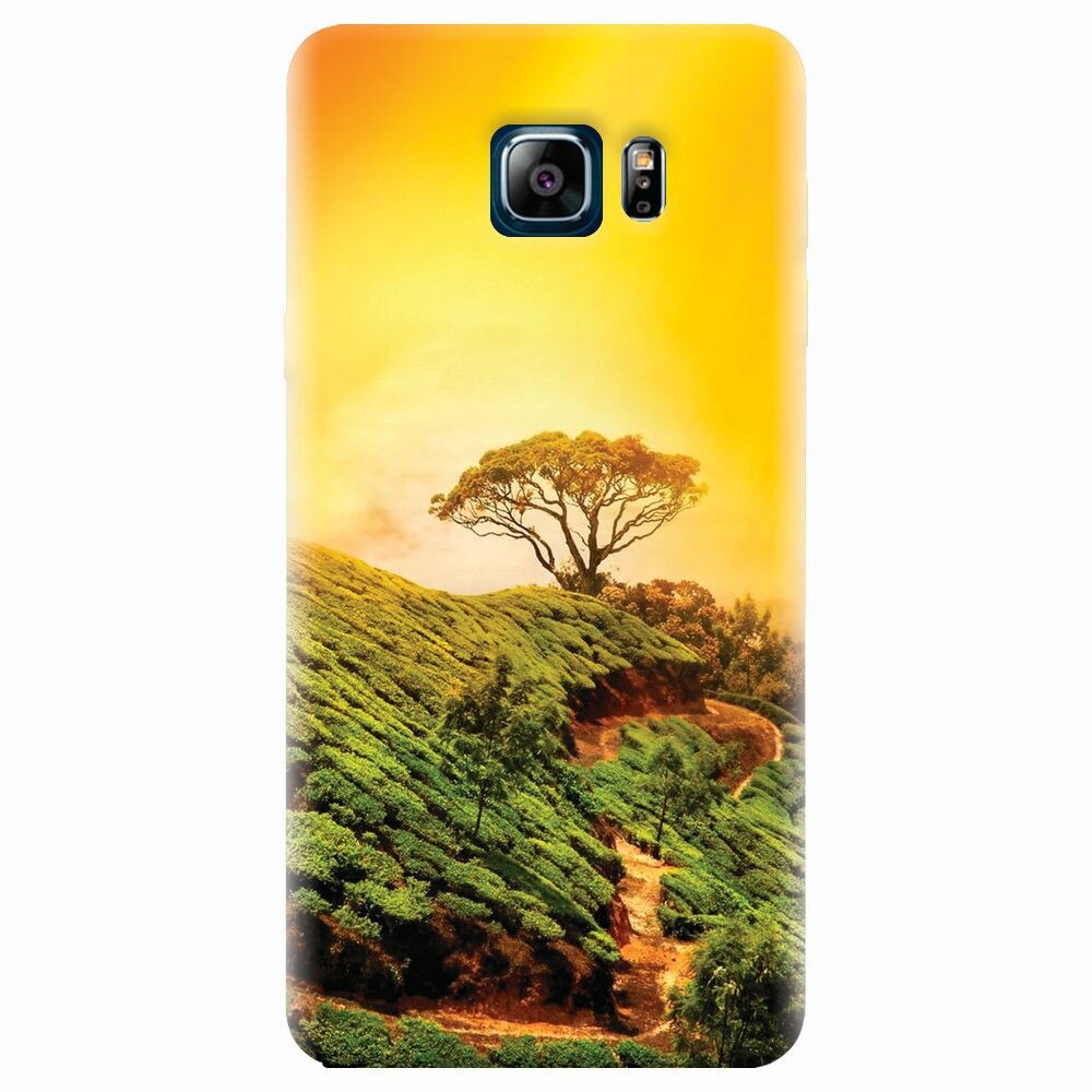 Husa silicon pentru Samsung Galaxy Note 5, Hill Top Tree Golden Light