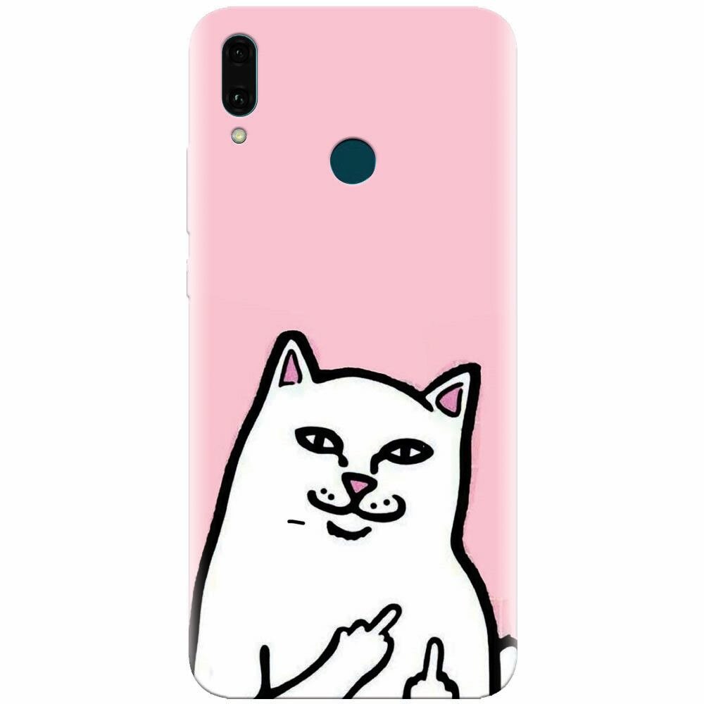 Husa silicon pentru Huawei Y9 2019, White Cat