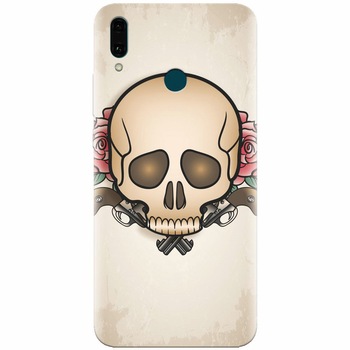 Husa silicon pentru Huawei Y9 2019, Skulls And Roses Husa silicon pentru Huawei Y9 2019, Skulls And Roses