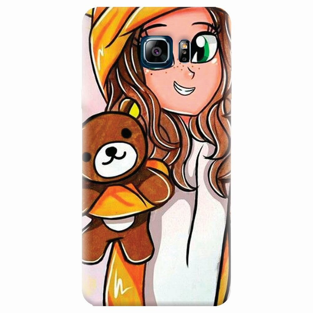 Husa silicon pentru Samsung Galaxy Note 5, Girl With Little Bear