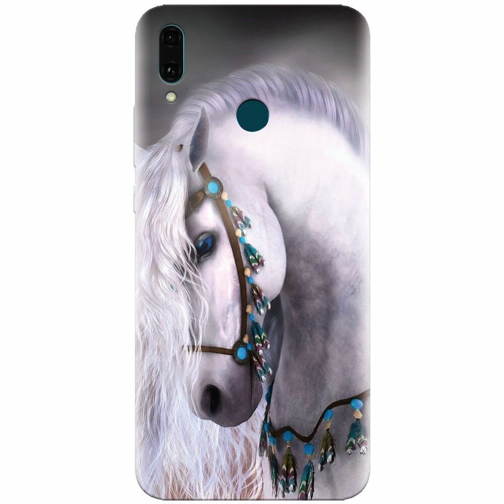 Husa silicon pentru Huawei Y9 2019, White Horse