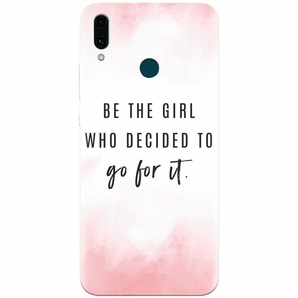Husa silicon pentru Huawei Y9 2019, Quotes Pink