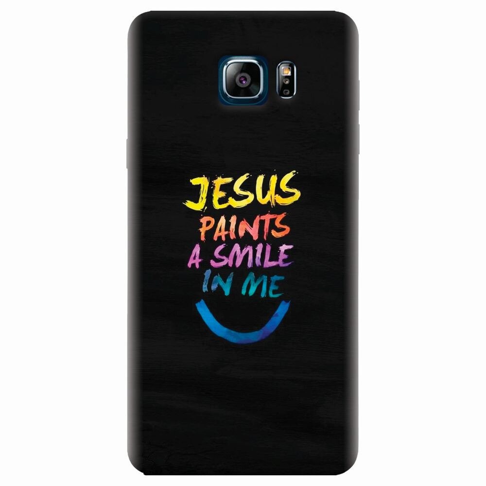 Husa silicon pentru Samsung Galaxy Note 5, Jesus Paints A Smile In Me
