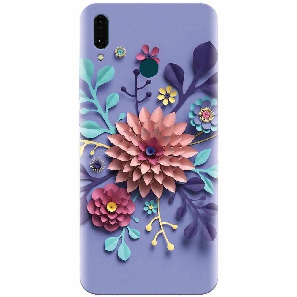 Husa silicon pentru Huawei Y9 2019, Flower Artwork