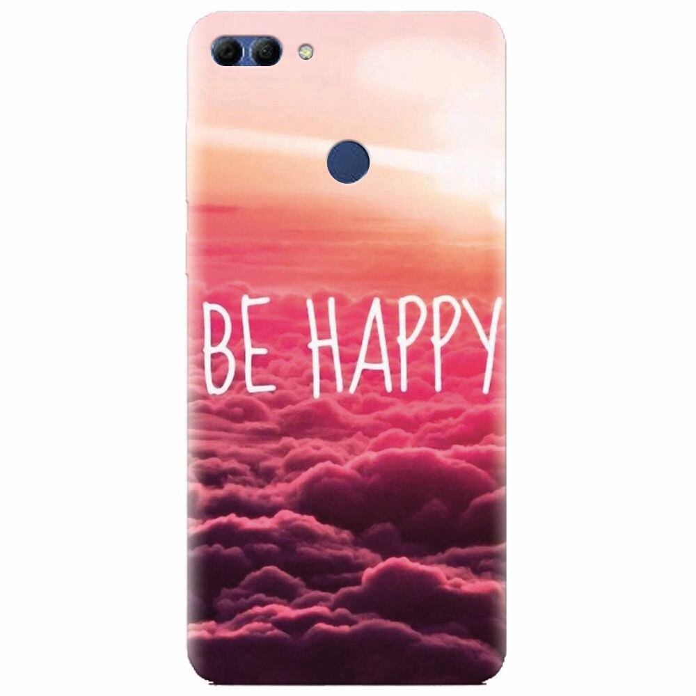 Husa silicon pentru Huawei Y9 2018, Be Happy Puffy Clouds