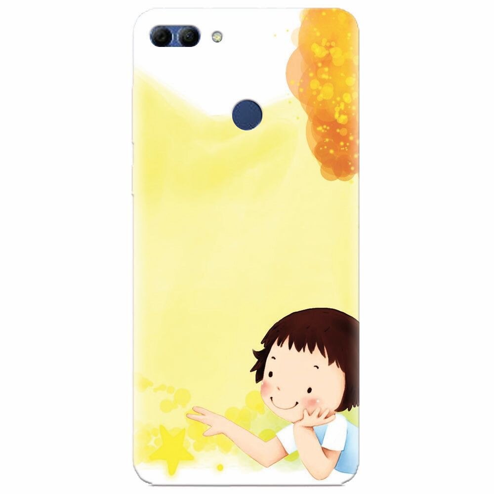 Husa silicon pentru Huawei Y9 2018, Child Autumn Paint Hd