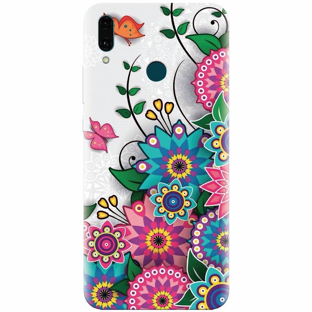 Husa silicon pentru Huawei Y9 2019, Mandala Flowers