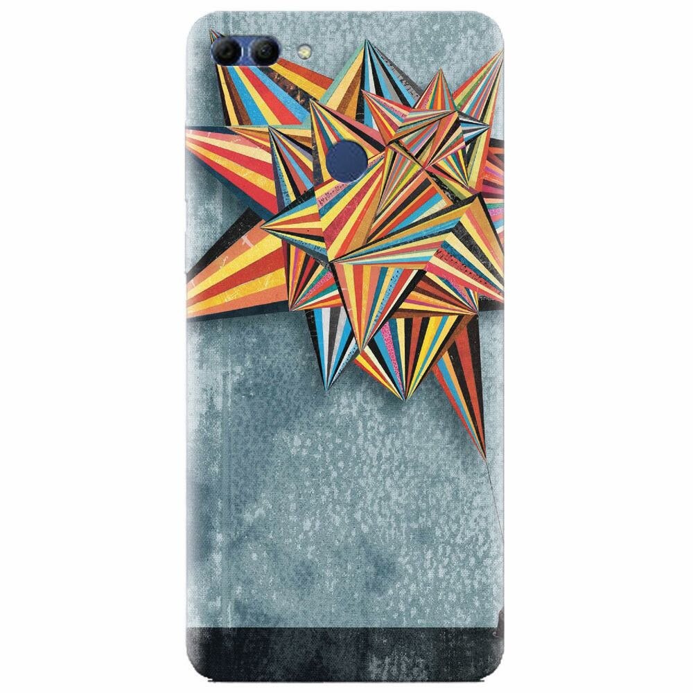 Husa silicon pentru Huawei Y9 2018, Abstract Colorful Balloon Triangles