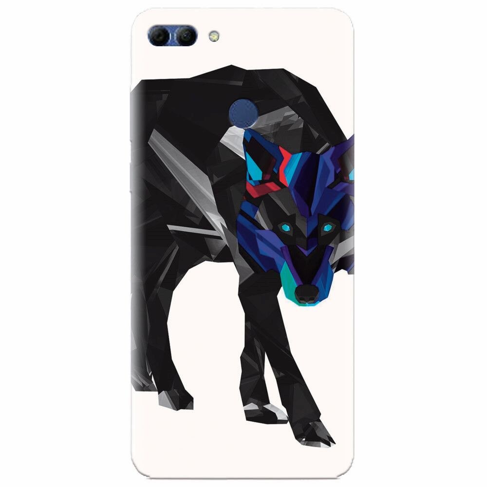 Husa silicon pentru Huawei Y9 2018, Abstract Wolf