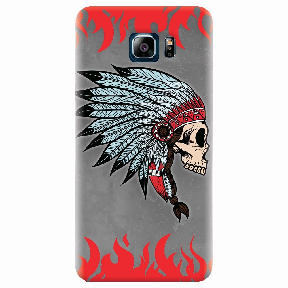 Husa silicon pentru Samsung Galaxy Note 5, Indian Skull