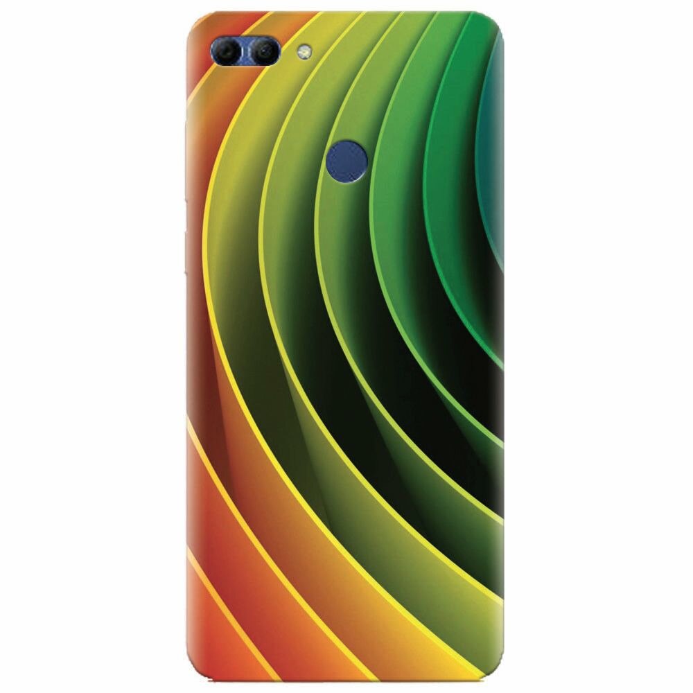 Husa silicon pentru Huawei Y9 2018, 3D Multicolor Abstract Lines