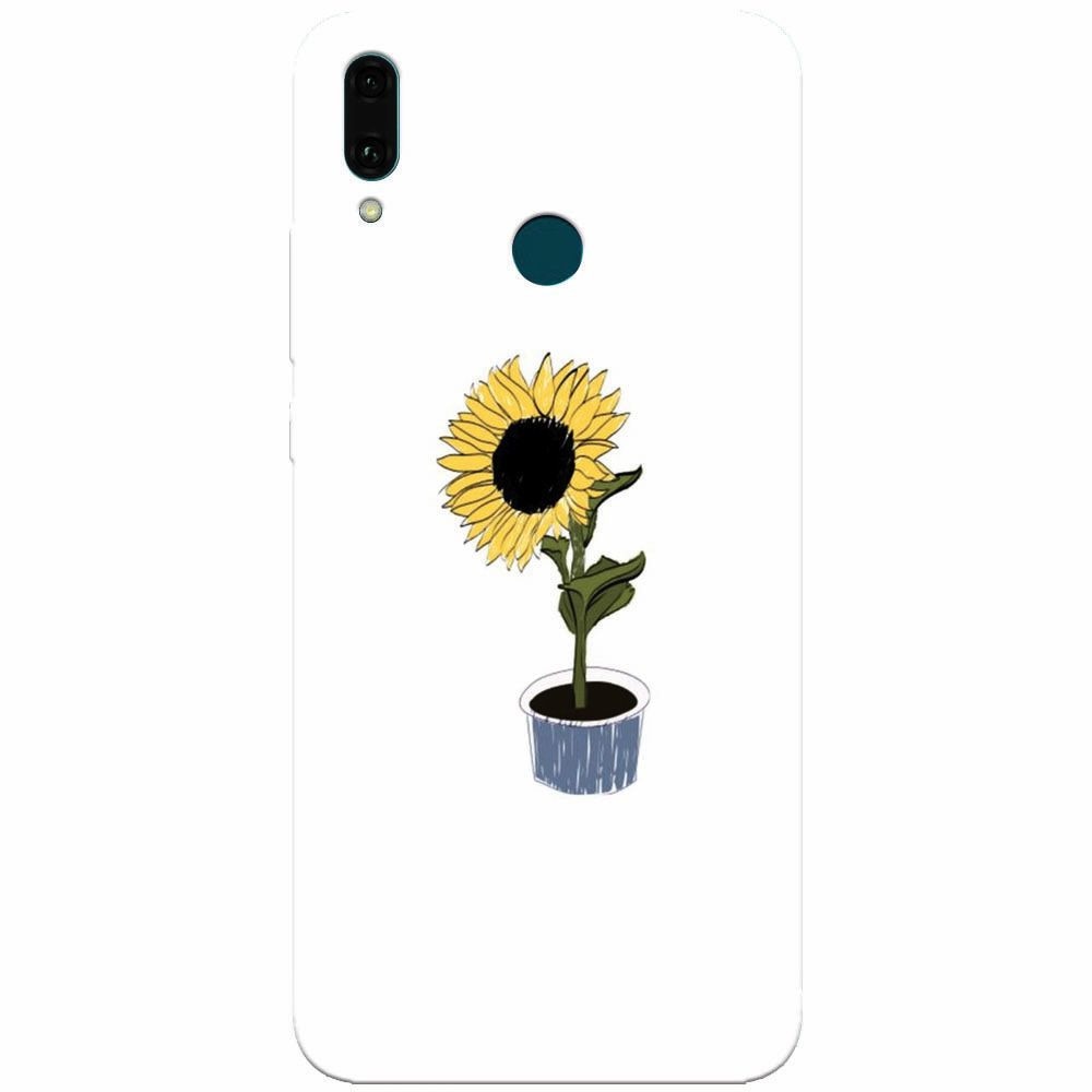Husa silicon pentru Huawei Y9 2019, Sun Flower