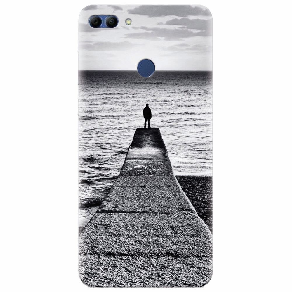 Husa silicon pentru Huawei Y9 2018, Abstract Dock Man Grey