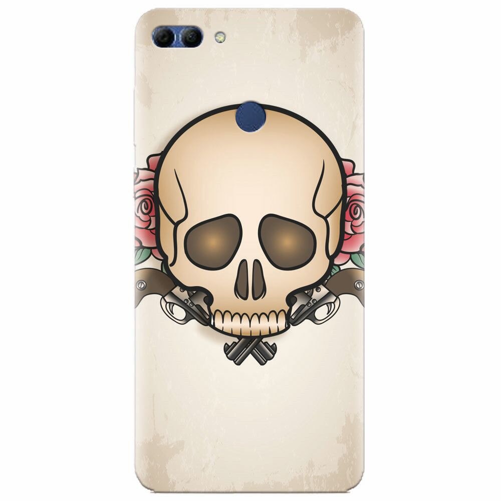 Husa silicon pentru Huawei Y9 2018, Skulls And Roses