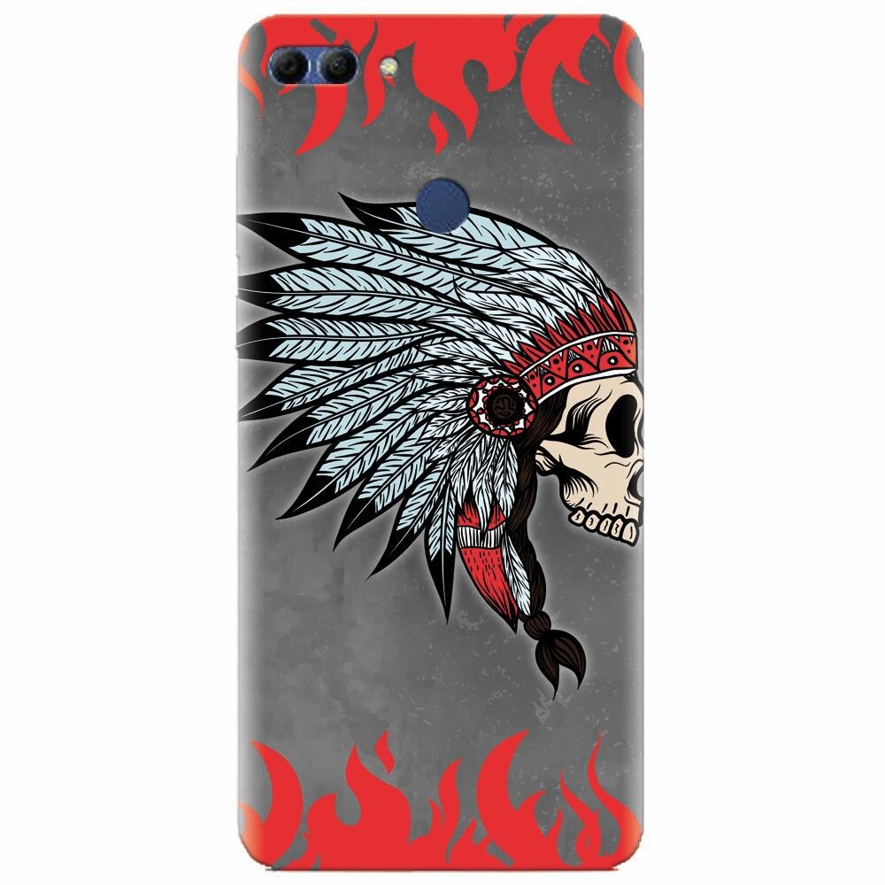 Husa silicon pentru Huawei Y9 2018, Indian Skull