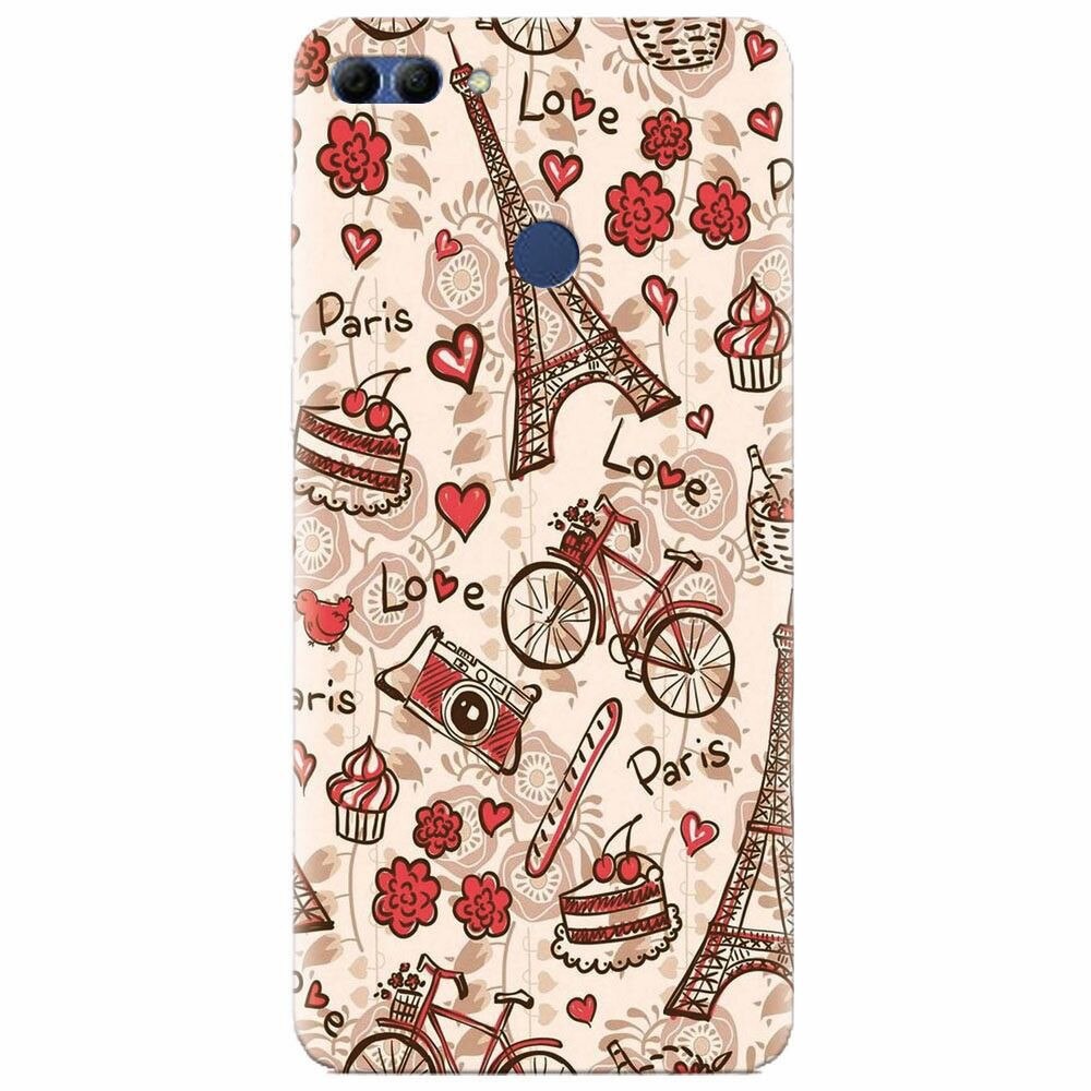 Husa silicon pentru Huawei Y9 2018, Paris Love