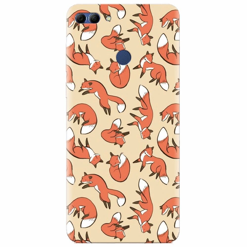 Husa silicon pentru Huawei Y9 2018, Red Foxes