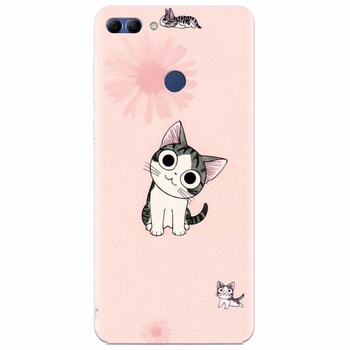 Husa silicon pentru Huawei Y9 2018, Cute Cat 101 Husa silicon pentru Huawei Y9 2018, Cute Cat 101