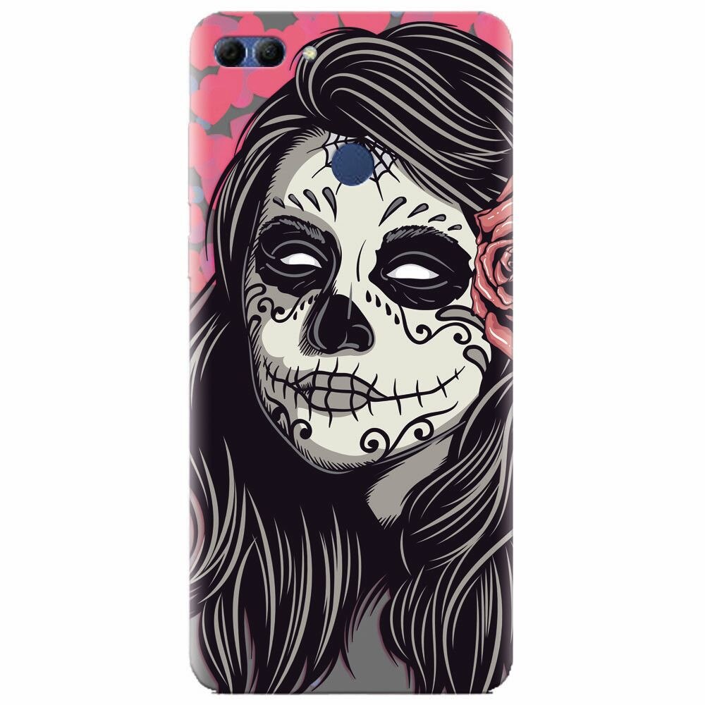 Husa silicon pentru Huawei Y9 2018, Mexican Girl Skull