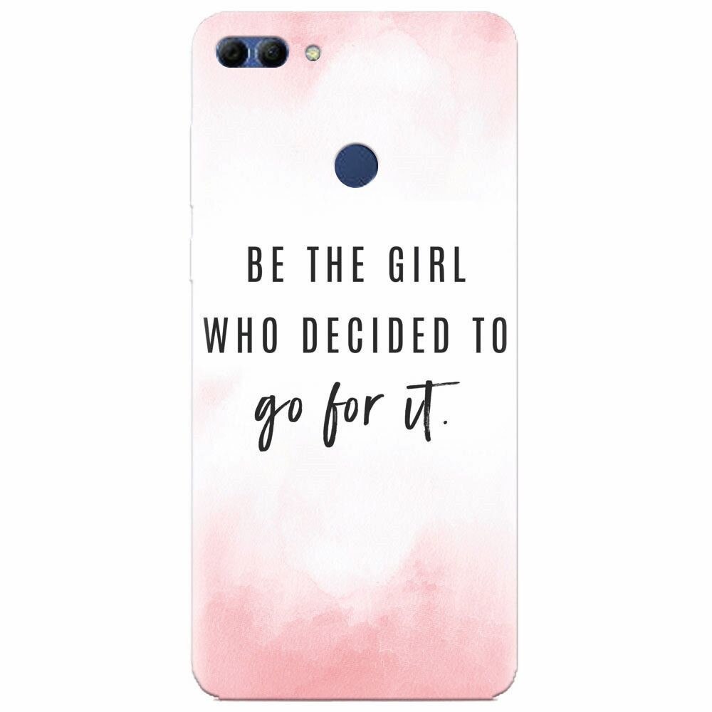 Husa silicon pentru Huawei Y9 2018, Quotes Pink