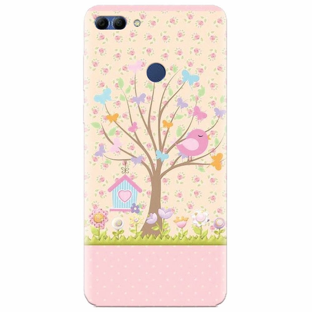 Husa silicon pentru Huawei Y9 2018, Cute Birdhouse