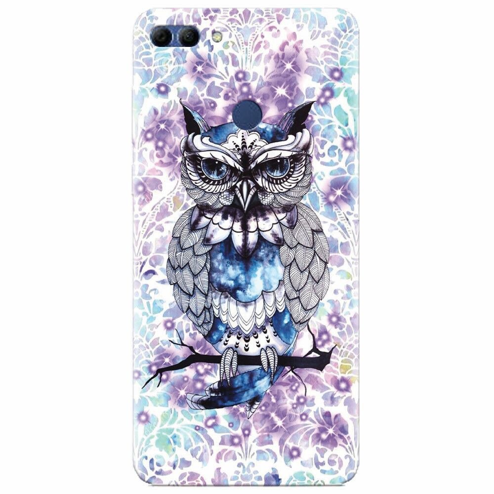 Husa silicon pentru Huawei Y9 2018, Abstract Owl