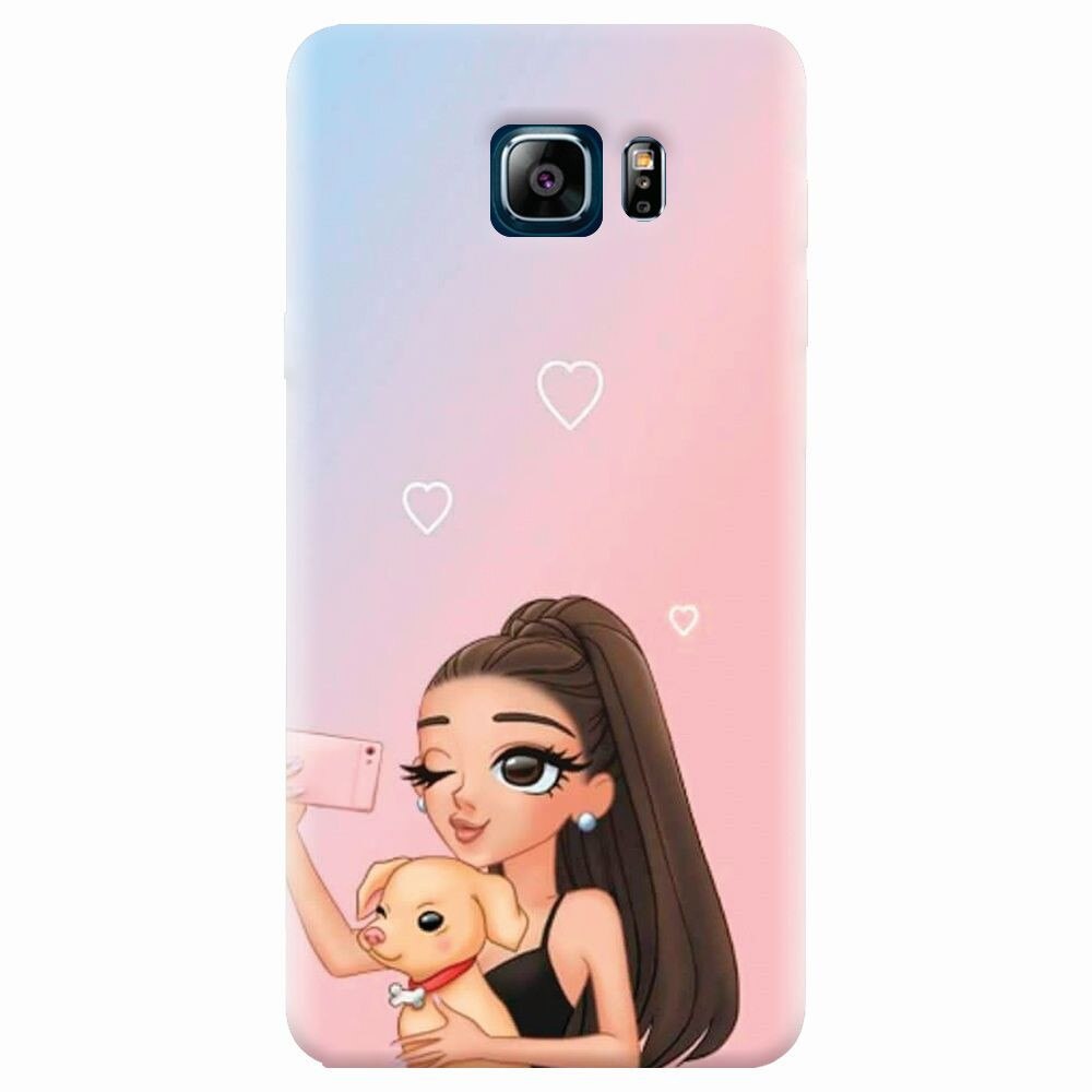 Husa silicon pentru Samsung Galaxy Note 5, Selfie With Sweet Dog