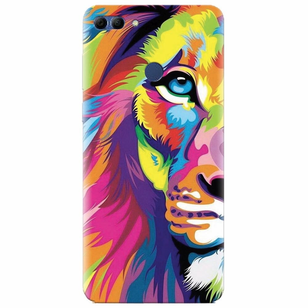 Husa silicon pentru Huawei Y9 2018, Colorfull Lion 002