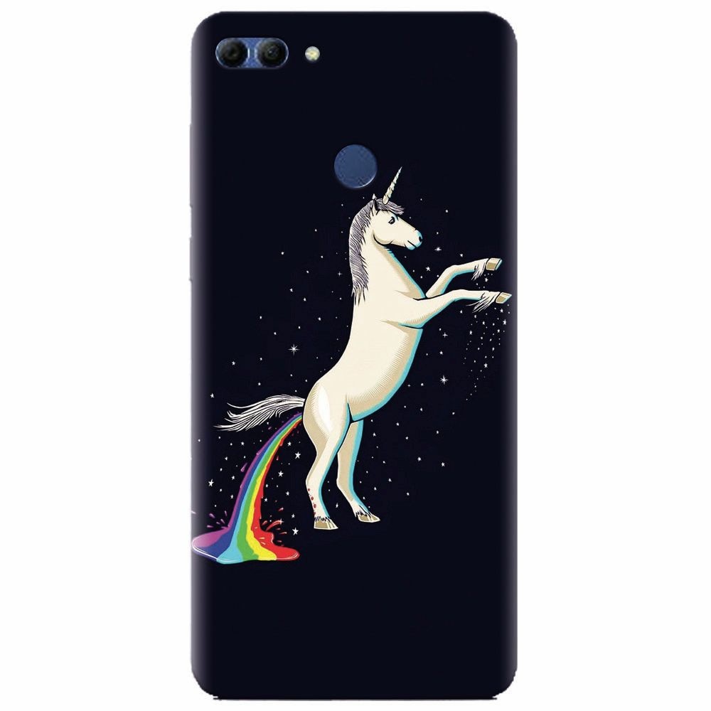 Husa silicon pentru Huawei Y9 2018, Unicorn Shitting Rainbows