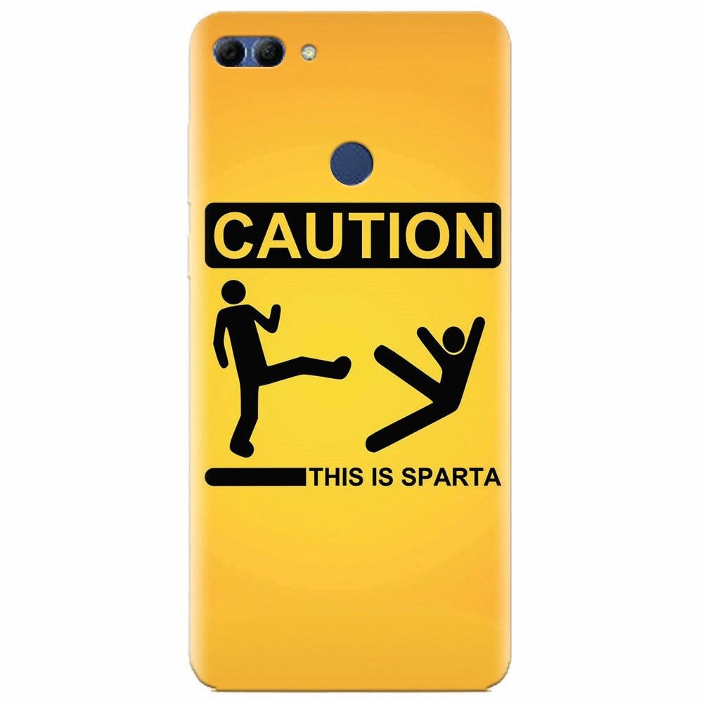 Husa silicon pentru Huawei Y9 2018, This Is Sparta Funny Illustration