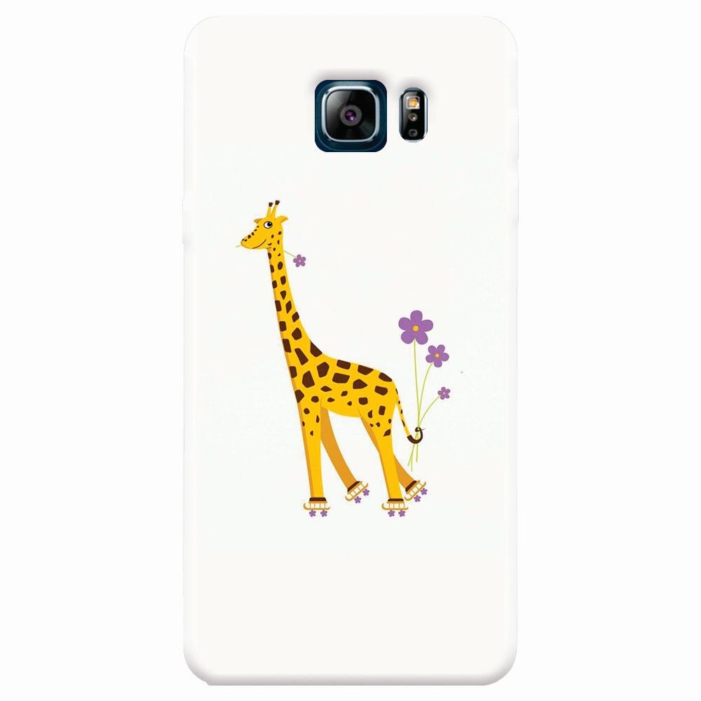 Husa silicon pentru Samsung Galaxy Note 5, Rollerskating Girafe Illustration