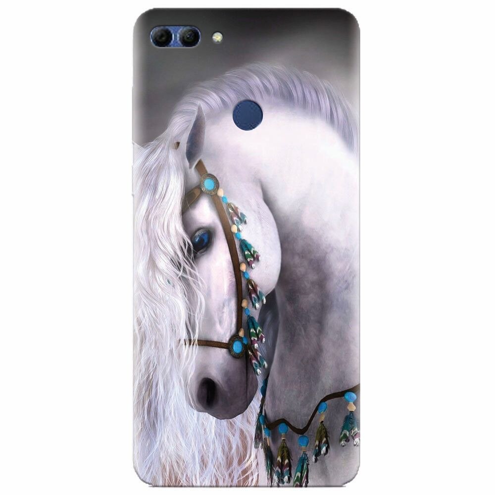 Husa silicon pentru Huawei Y9 2018, White Horse