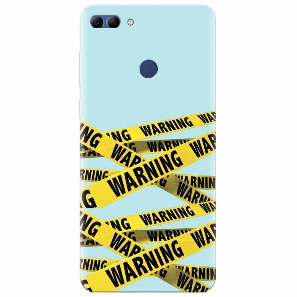 Husa silicon pentru Huawei Y9 2018, Warning