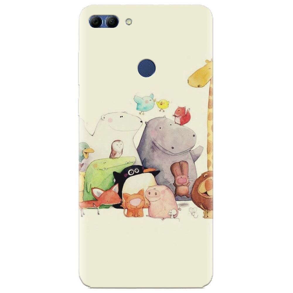 Husa silicon pentru Huawei Y9 2018, Cute Cartoon Animals