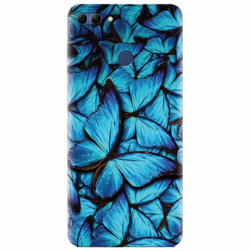 Husa silicon pentru Huawei Y9 2018, Blue Butterfly 101