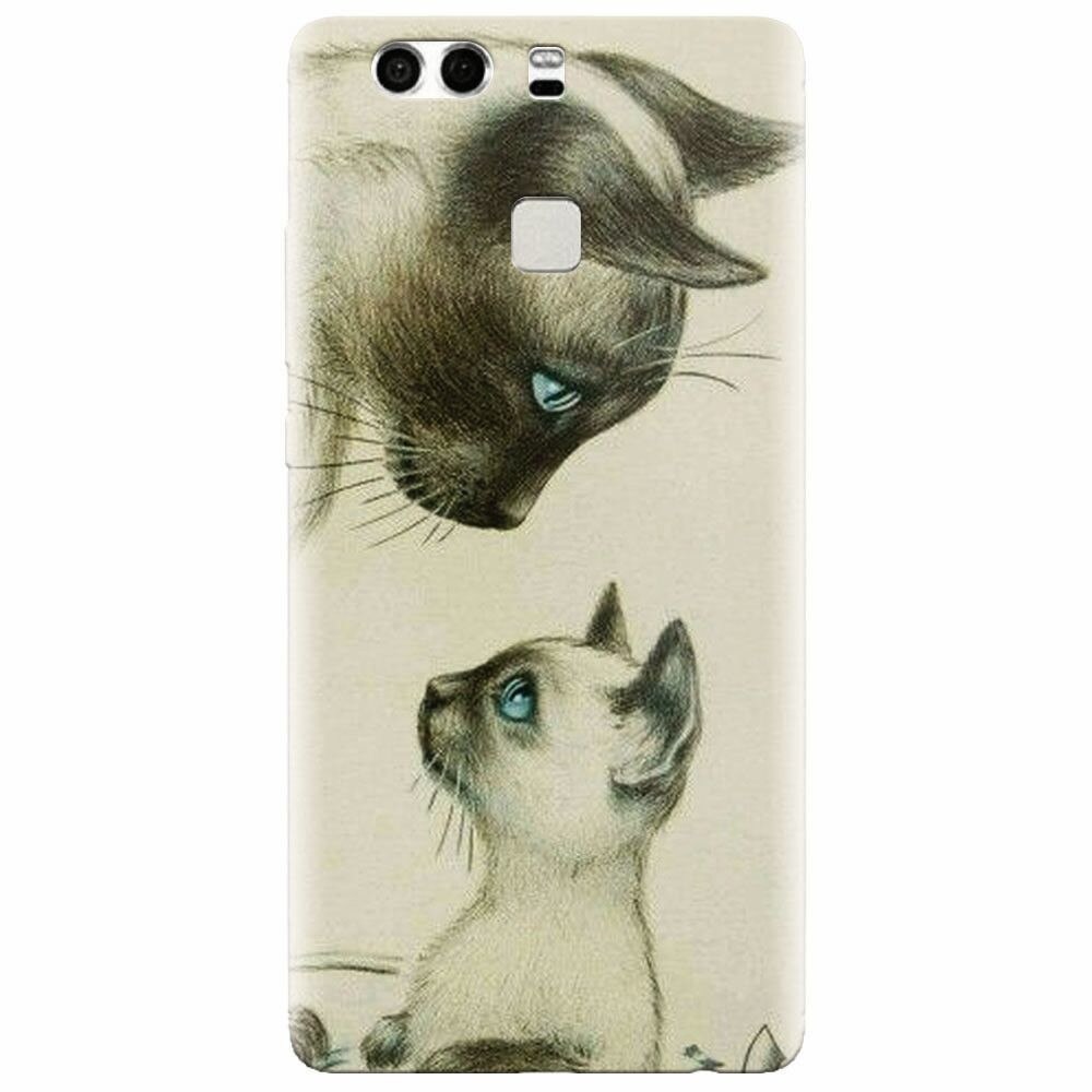Husa silicon pentru Huawei P9, Little Cat