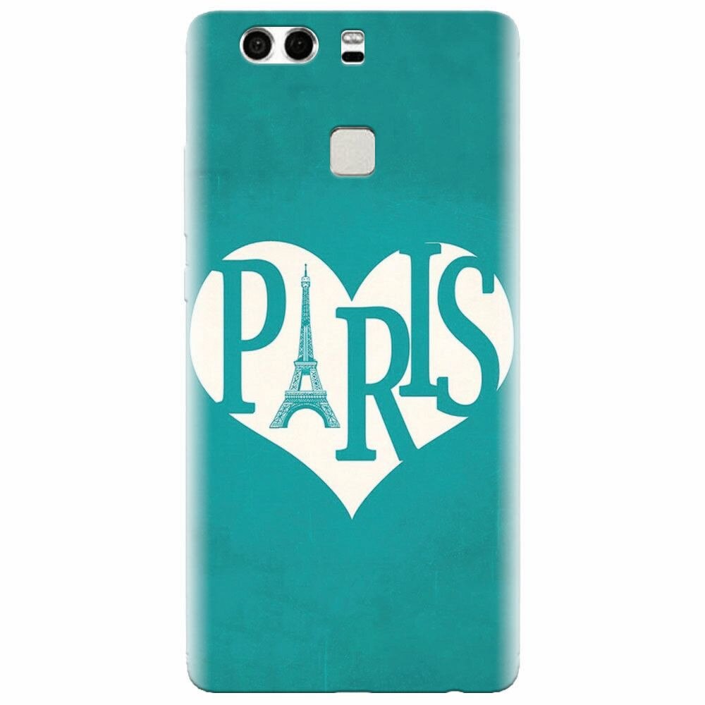 Husa silicon pentru Huawei P9 Plus, I Love Paris
