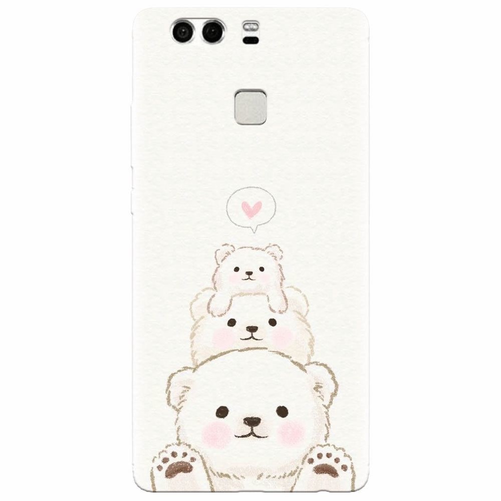 Husa silicon pentru Huawei P9 Plus, Family Bear