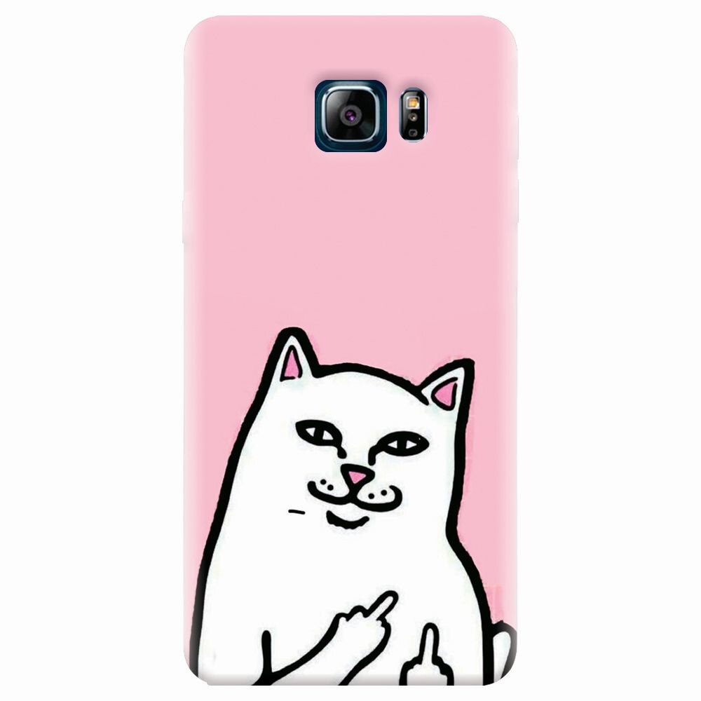 Husa silicon pentru Samsung Galaxy Note 5, White Cat