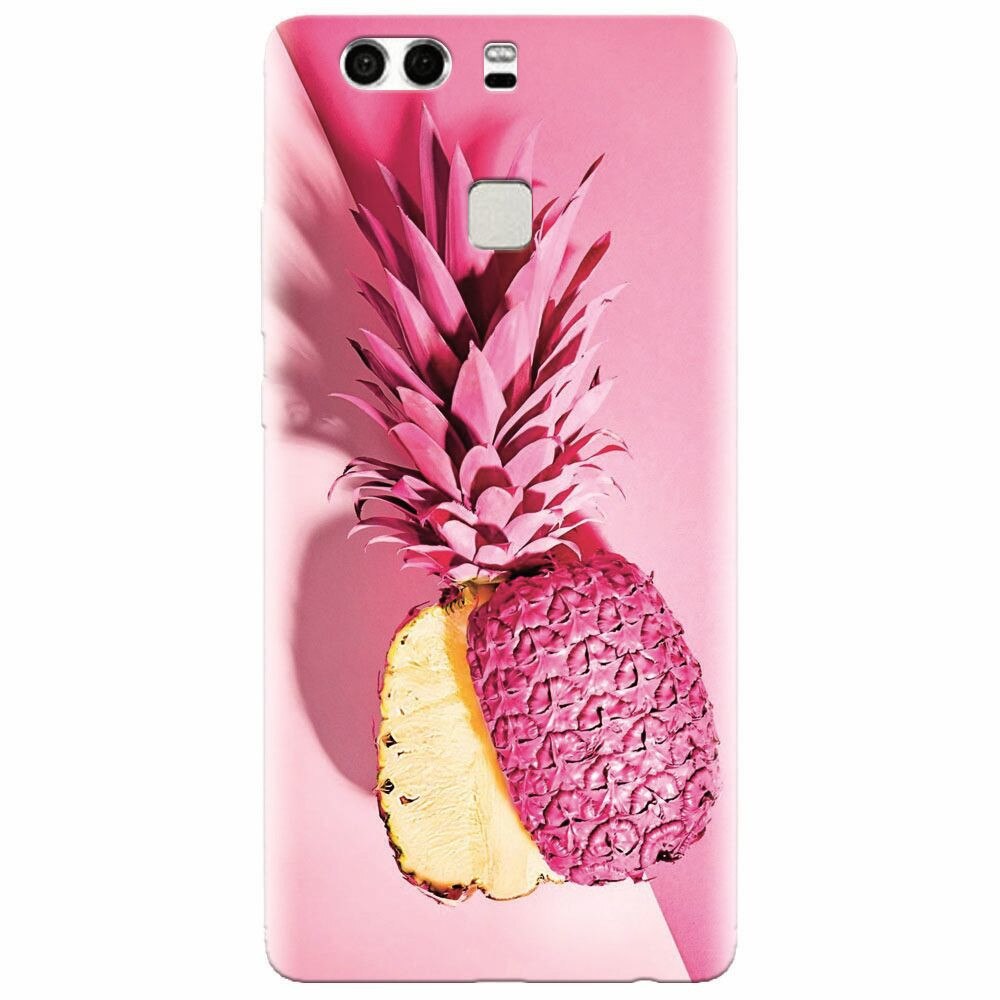 Husa silicon pentru Huawei P9 Plus, Pink Pineapple