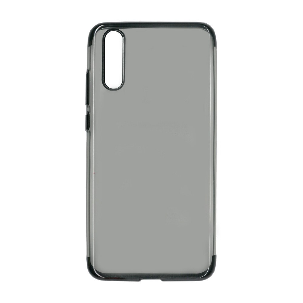 Husa din silicon Electroplating pentru Huawei P20, contur negru
