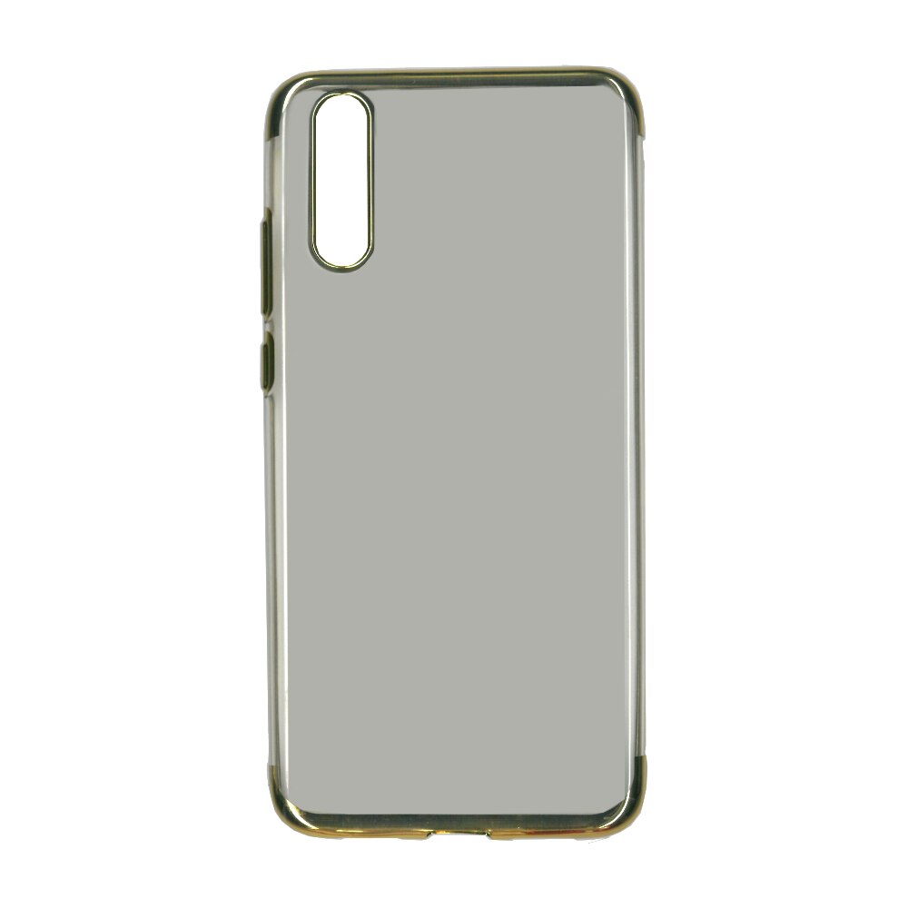 Husa din silicon Electroplating pentru Huawei P20, contur auriu
