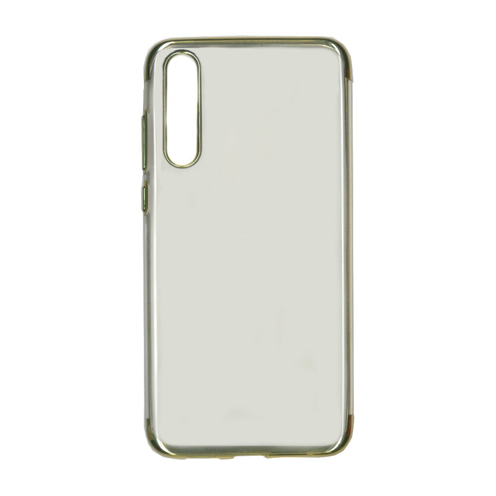 Husa din silicon Electroplating pentru Huawei P20 Pro, contur auriu